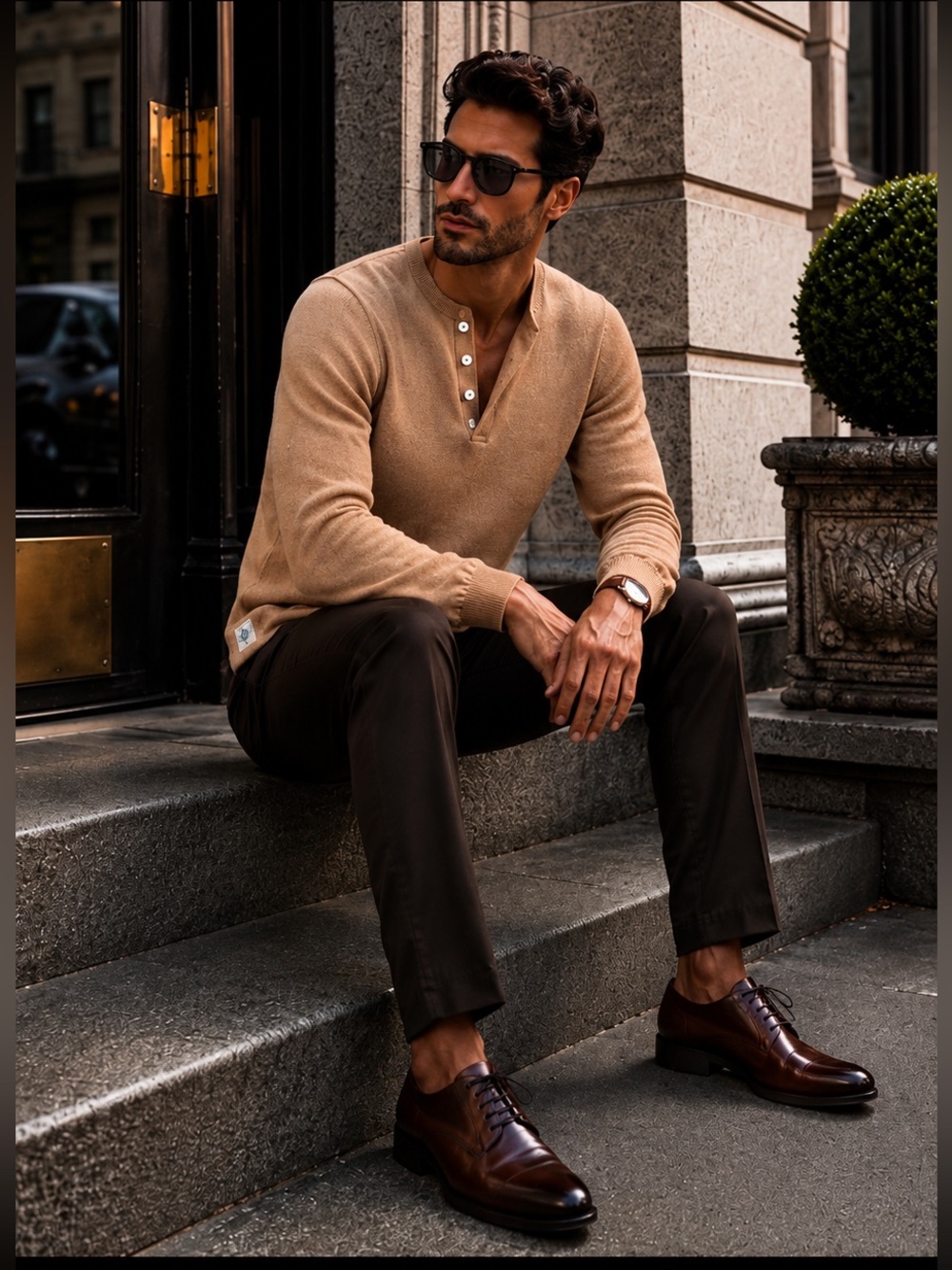 Ovadia & Sons New York wool pullover camel says XL runs like a S read…